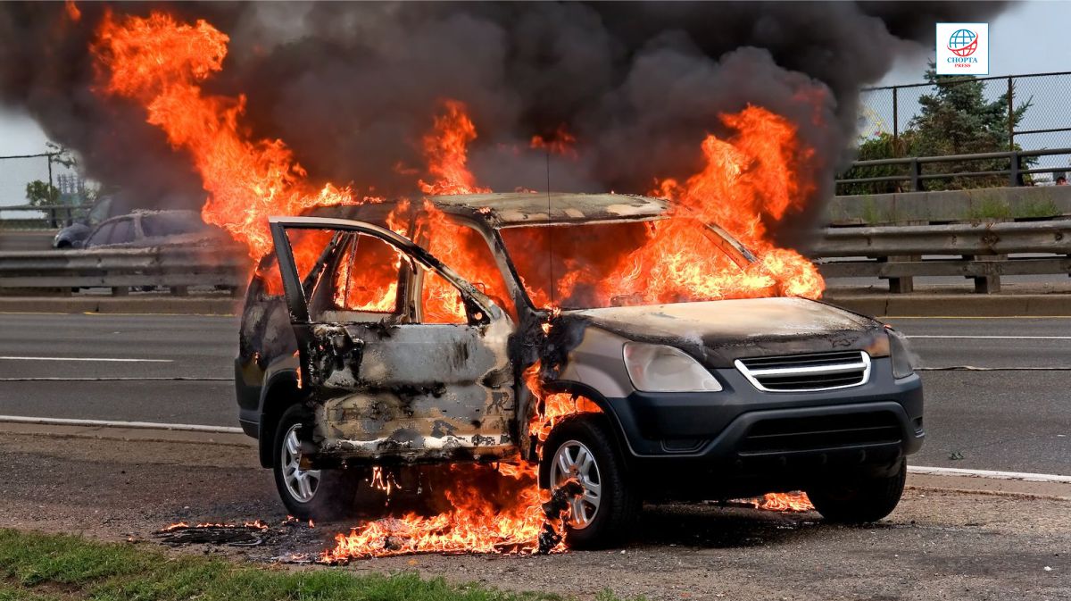 FIRE IN CAR